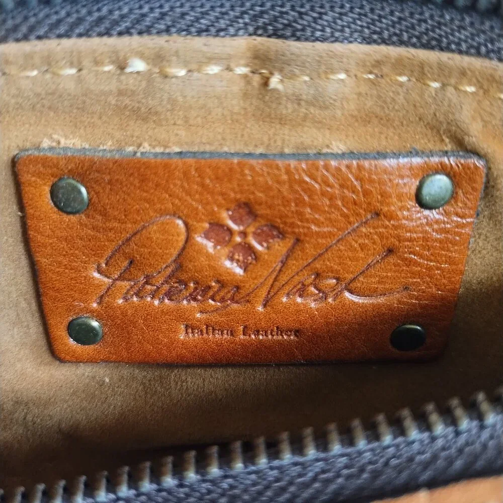 Patricia Nash Isla Oblong Case Riot Rust Leather Pencil Cosmetic Bag NWT - Picture 7 of 16